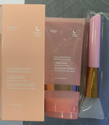 Face Night Mask Collagen Wrapping Mask Natural Ingredients Firming Elasticity & Hydration Anti-wrinkle For Skin Care