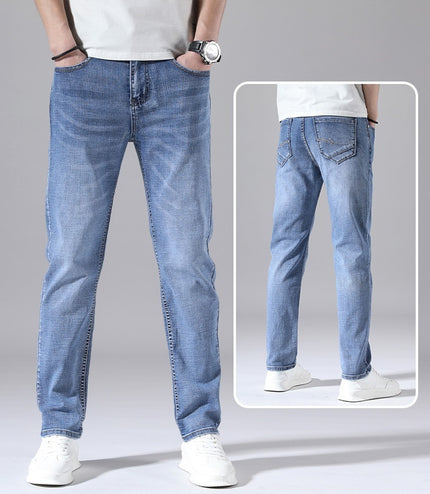 Retro Thin Jeans Straight Loose Casual Trousers Men