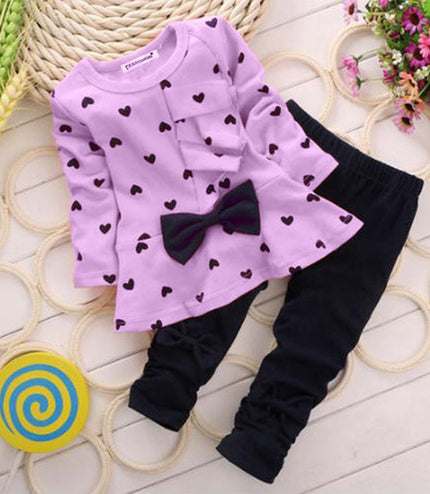 Love bow girl set