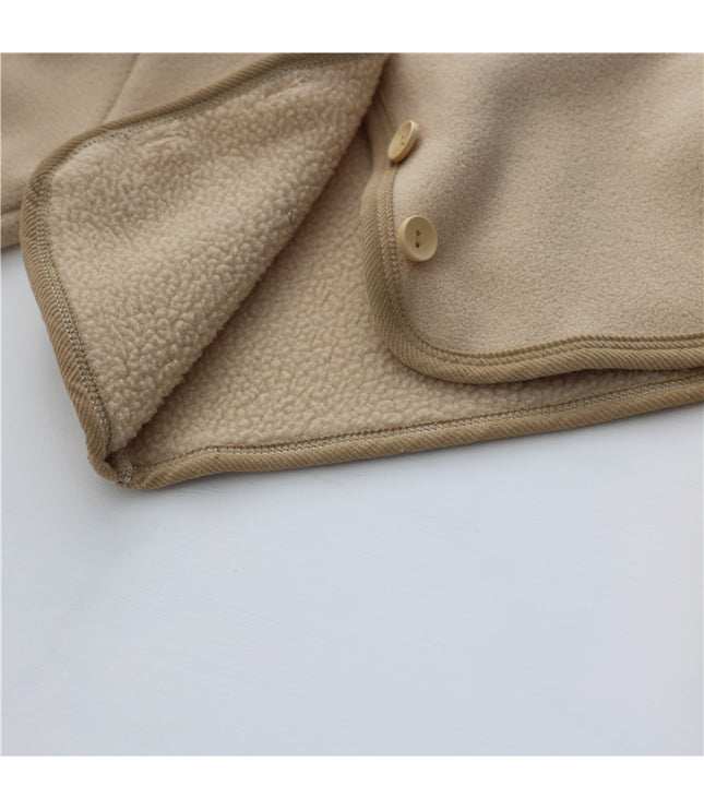 Baby Clothing Fur Lining Infant Suit Hoodies Coat Full Length Pants 2 Pcs