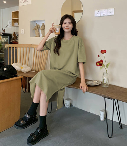 Plus Size Short Sleeve Casual Dress Women