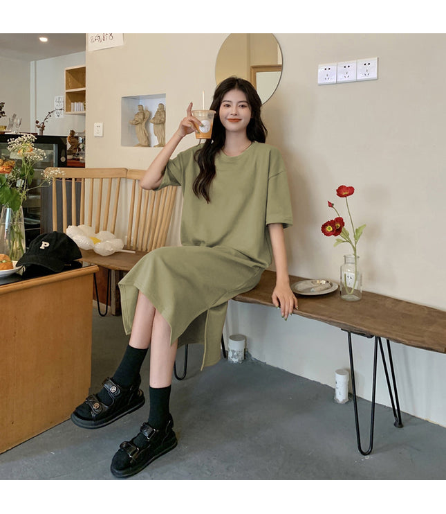 Plus Size Short Sleeve Casual Dress Women