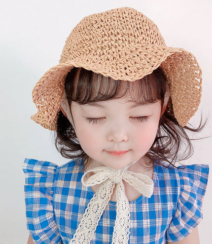 Kids Sunscreen Lace Lace Breathable Bucket Hat