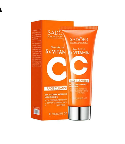 Vitamin C Facial Cleanser &amp; Eye Cream Set – Brighten, Hydrate, and Refresh