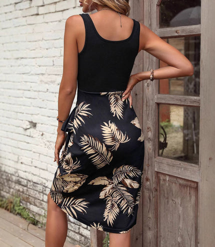 Tropical Printing Maxi Dress