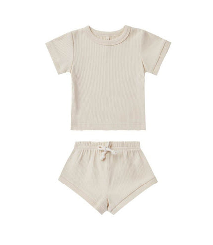 Children's Shorts Sunken Stripe Two-piece Set
