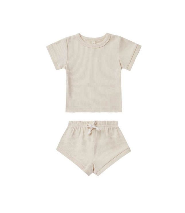 Children's Shorts Sunken Stripe Two-piece Set