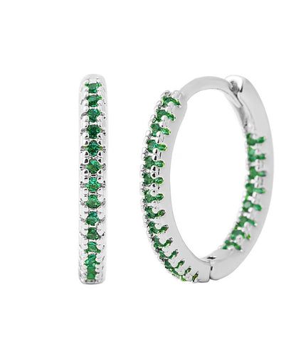 Circle Female Earrings Ear Clip Multicolor Zircon Elegant