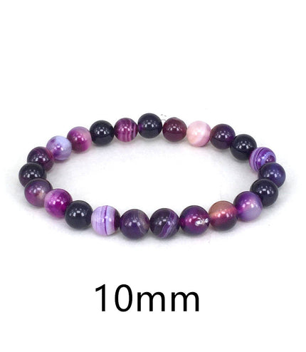 Bracelet En Pierre Naturelle Violet Pour Femme
