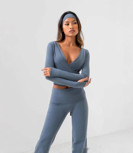 Spring Sports Workout Long Sleeve Yoga Clothes