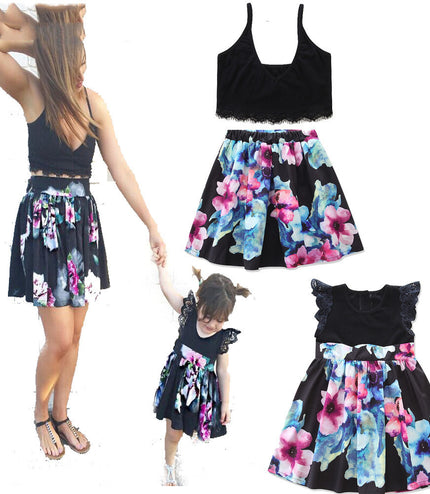 Fashion Printing Mother's Dress, Mother's Suit, Girl's Dress