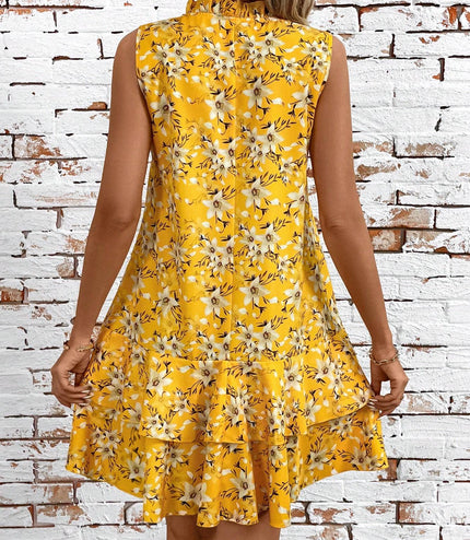 Women's Floral A-Line Sleeveless Vacation Style Dress