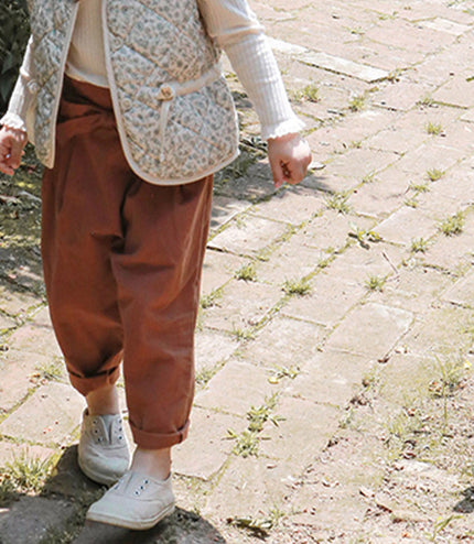 Children's Clothing Children Girls Flower Bud Waist Bow Slacks