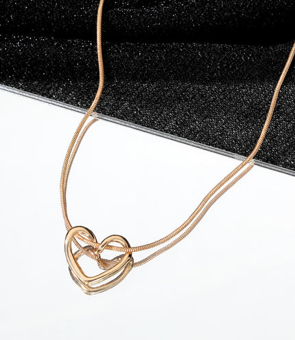 Niche Hollow Heart Necklace For Women