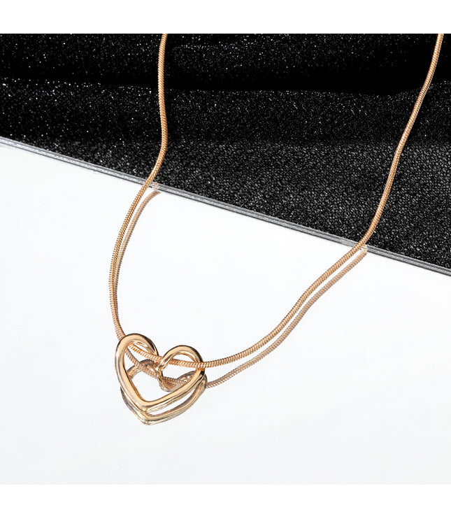 Niche Hollow Heart Necklace For Women
