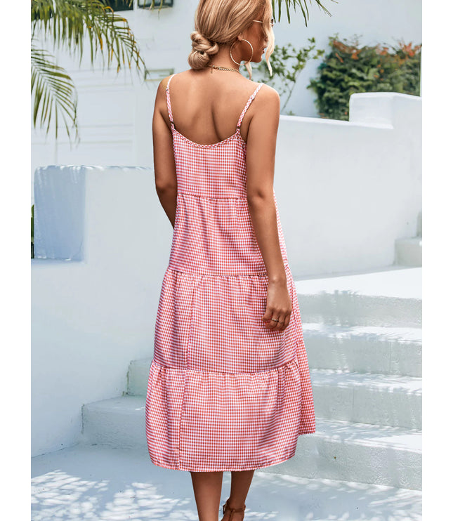 Classic Plaid Camisole Dress Women's