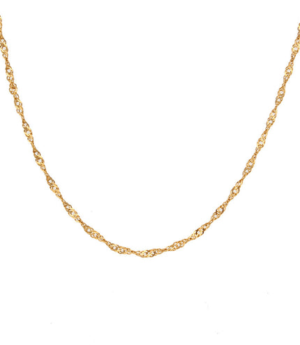 Clavicle Chain Stainless Steel Plated 18K Water Wave Chain Bracelet