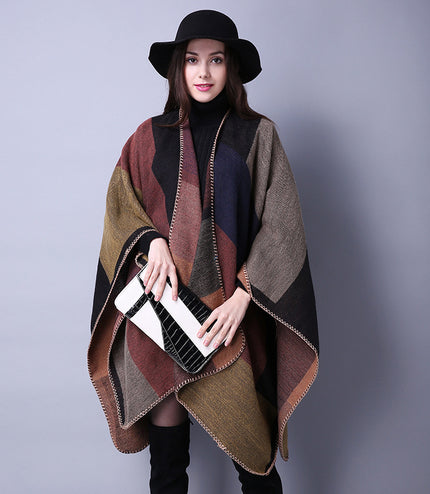 Autumn And Winter Scarf Versatile Lattice Ladies Travel Shawl