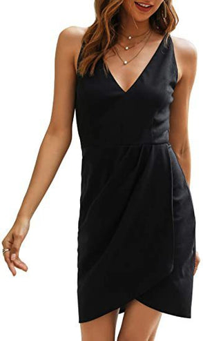 Women's Tight Sleeveless V-neck Slim Fit