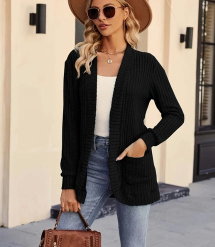 Directional Pattern Long Cardigan For Women