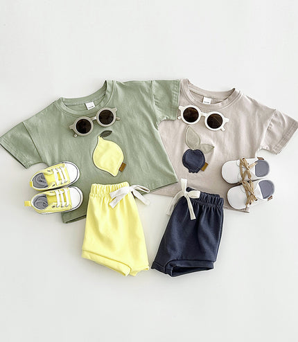 Summer Children's Fruit Patch T-shirt Shorts Set