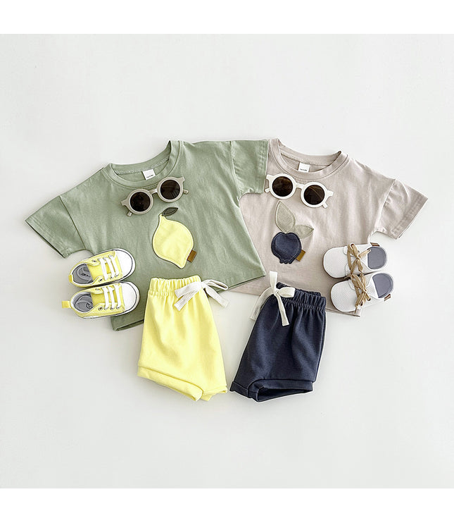 Summer Children's Fruit Patch T-shirt Shorts Set