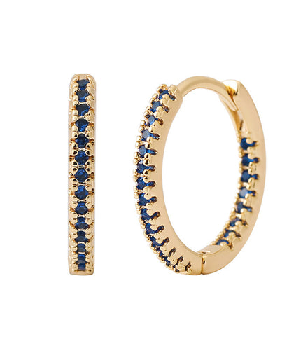 Circle Female Earrings Ear Clip Multicolor Zircon Elegant