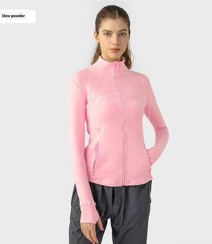 Yoga Sports Jacket Women Elastic Zipper Running Fitness Yoga Jackets