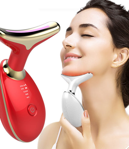EMS Thermal Neck Lifting And Tighten Massager Electric Microcurrent Wrinkle Remover