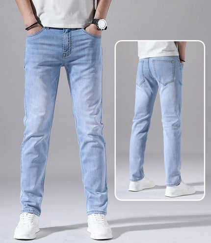 Retro Thin Jeans Straight Loose Casual Trousers Men