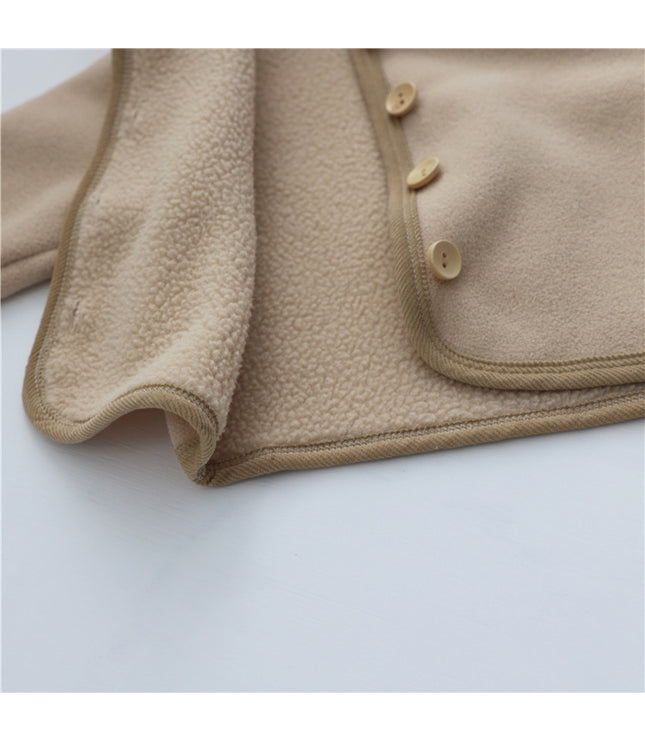 Baby Clothing Fur Lining Infant Suit Hoodies Coat Full Length Pants 2 Pcs