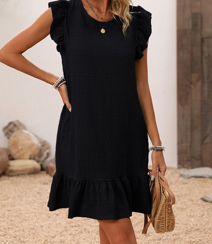 Elegant Solid Color Sleeveless Dress Women