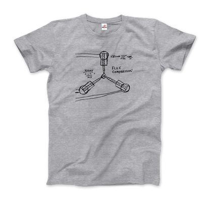 Flux Capacitor Sketch from Back to the Future T-Shirt-6